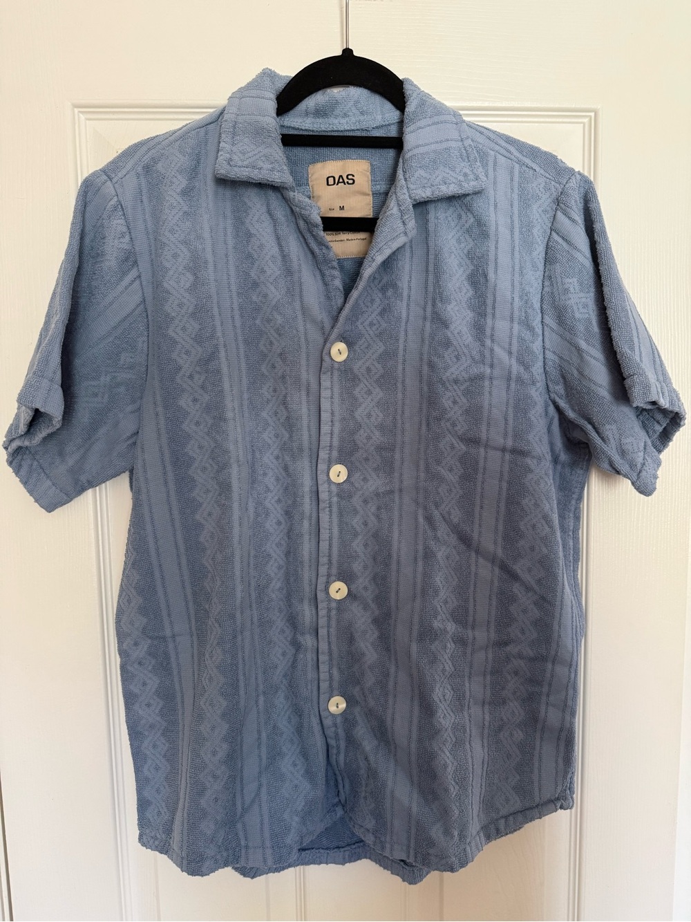 OAS Men’s Terry Cotton Button Down Shirt